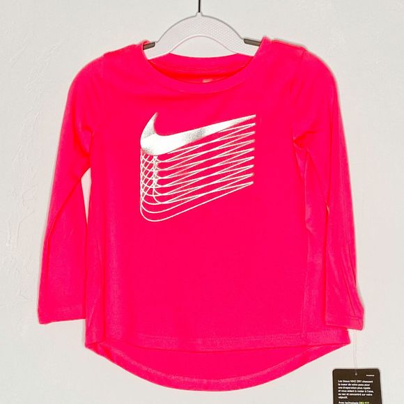 Nike Other - Nike Baby Girls Dri Fit Long Sleeve Neon Pink Top
